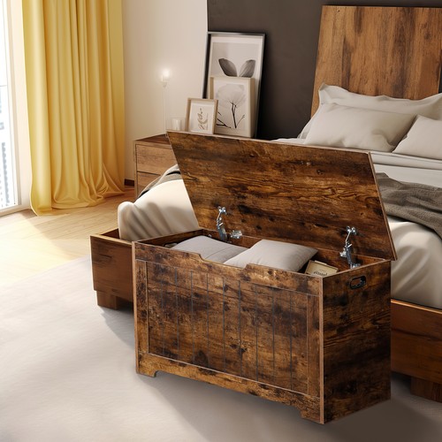 Wooden chest trunk bedroom - chest,